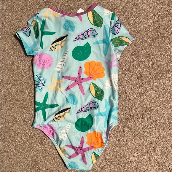 Cat & Jack Seashell and Starfish Print Swimsuit - Picture 3 of 3